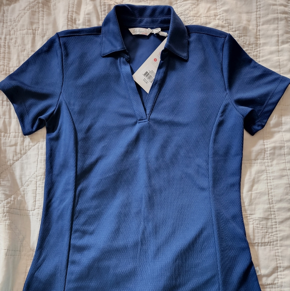 NWT Lady Hagen Navy Golf Shirt